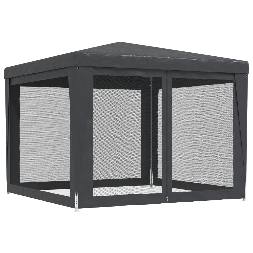 Proginė palapinė su 4 sienomis, antracito, 3x3m, HDPE Proginė palapinė su 4 sienomis, antracito, 3x3m, HDPE - Image 5