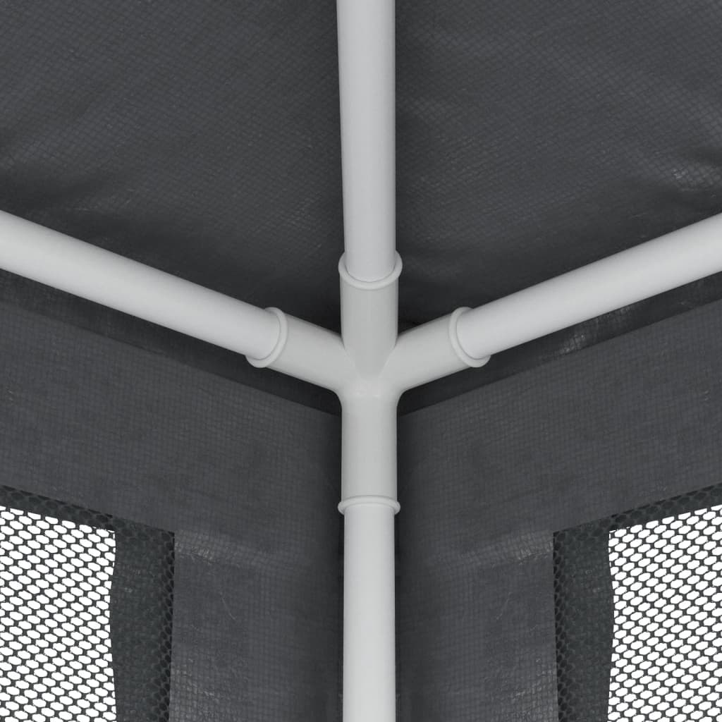 Proginė palapinė su 4 sienomis, antracito, 3x3m, HDPE Proginė palapinė su 4 sienomis, antracito, 3x3m, HDPE - Image 6