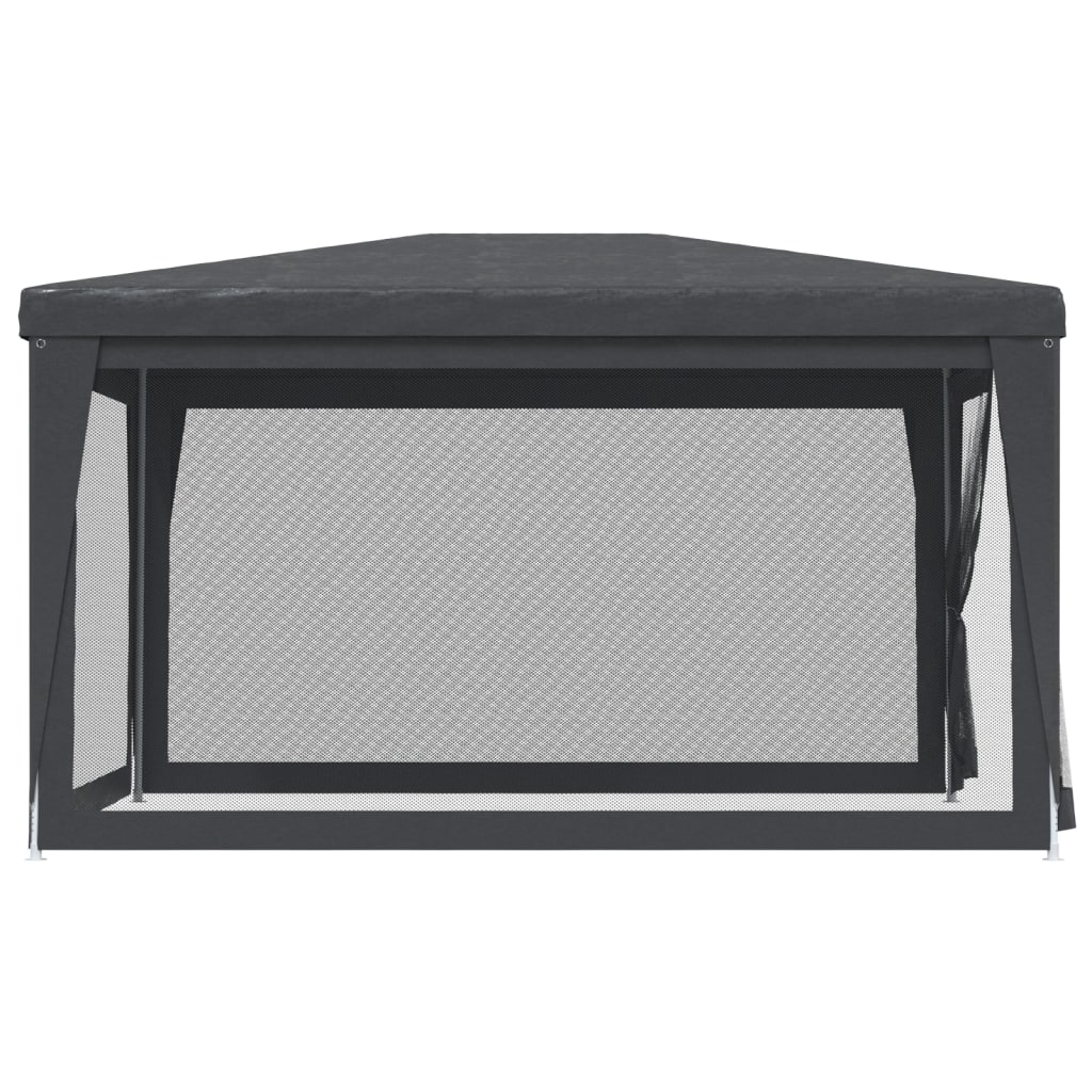 Proginė palapinė su 4 sienomis, antracito, 3x4m, HDPE Proginė palapinė su 4 sienomis, antracito, 3x4m, HDPE - Image 4