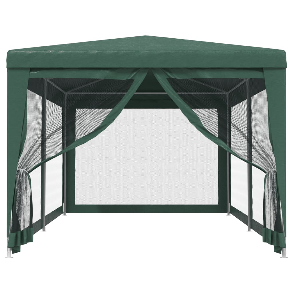 Proginė palapinė su 6 tinklinėmis sienomis, žalia, 3x6m, HDPE Proginė palapinė su 6 tinklinėmis sienomis, žalia, 3x6m, HDPE - Image 3