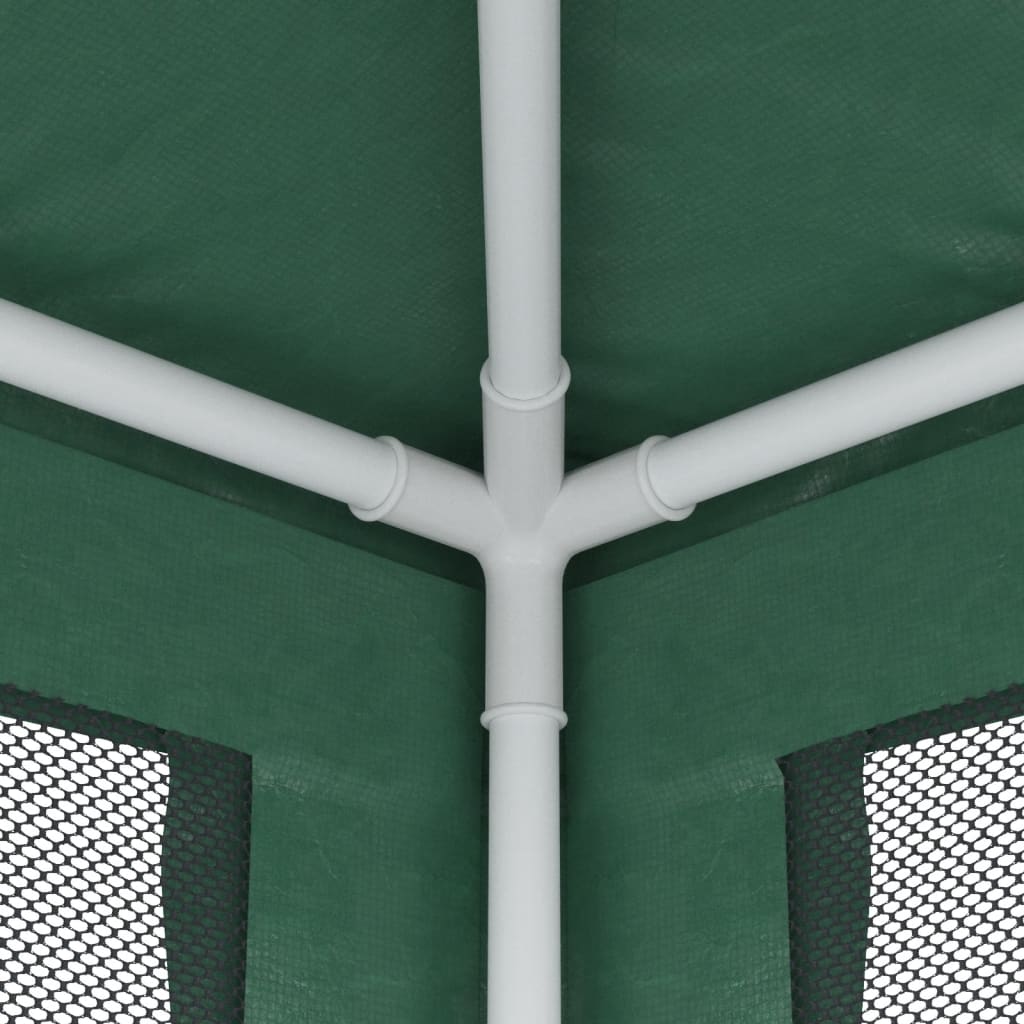 Proginė palapinė su 8 tinklinėmis sienomis, žalia, 3x9m, HDPE Proginė palapinė su 8 tinklinėmis sienomis, žalia, 3x9m, HDPE - Image 6