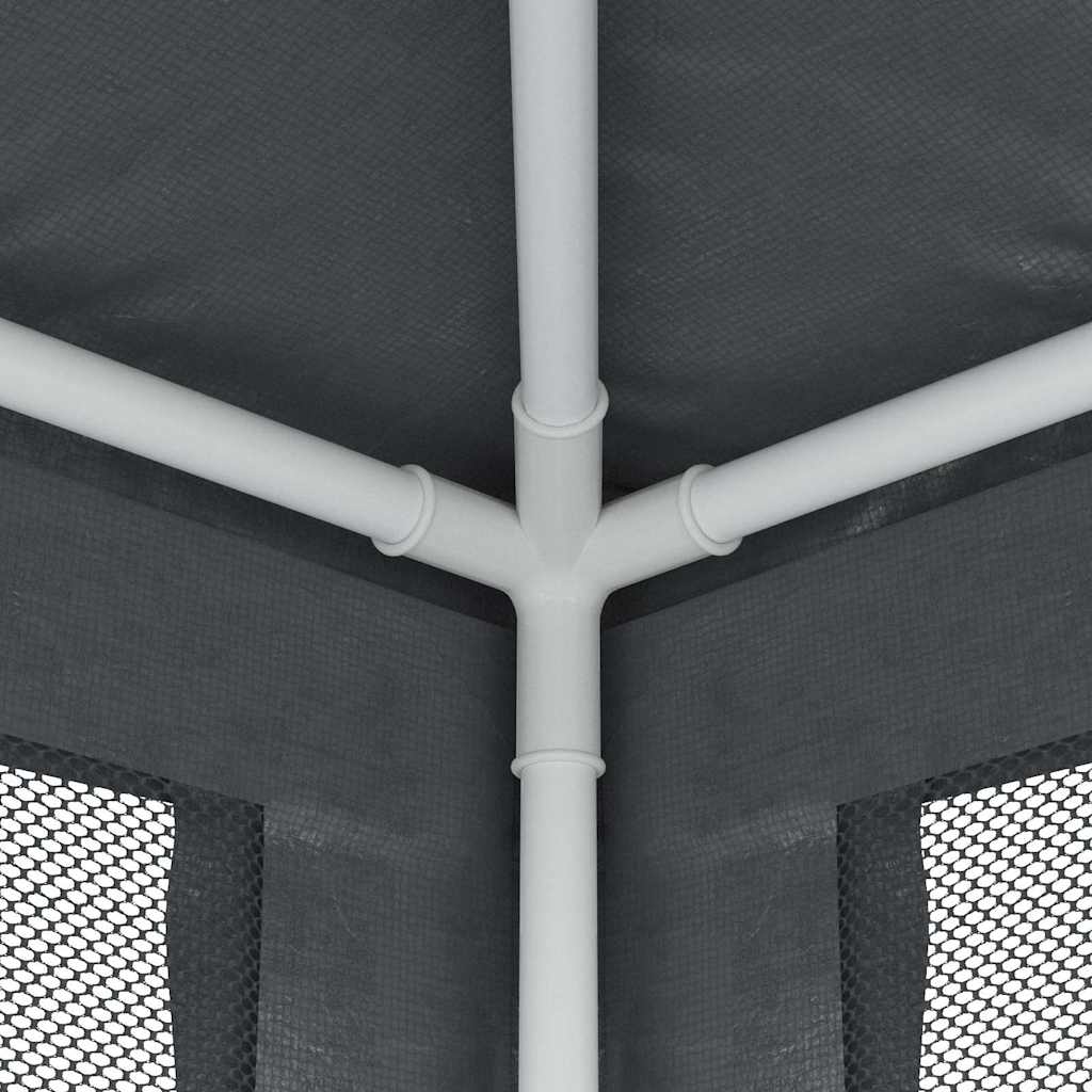 Proginė palapinė su 10 tinklinių sienų, antracito, 3x12m, HDPE Proginė palapinė su 10 tinklinių sienų, antracito, 3x12m, HDPE - Image 6