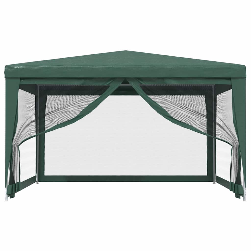 Proginė palapinė su 4 tinklinėmis sienomis, žalia, 4x4m, HDPE Proginė palapinė su 4 tinklinėmis sienomis, žalia, 4x4m, HDPE - Image 3