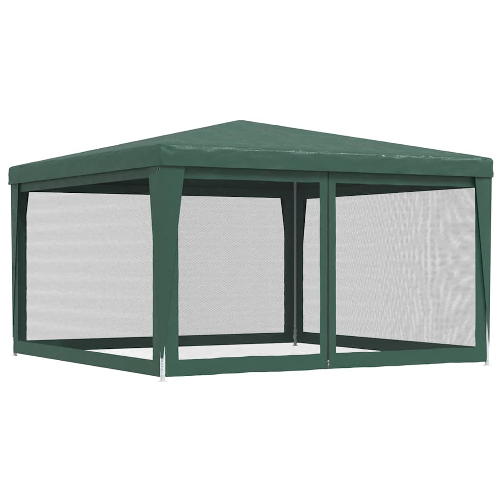 Proginė palapinė su 4 tinklinėmis sienomis, žalia, 4x4m, HDPE Proginė palapinė su 4 tinklinėmis sienomis, žalia, 4x4m, HDPE - Image 5