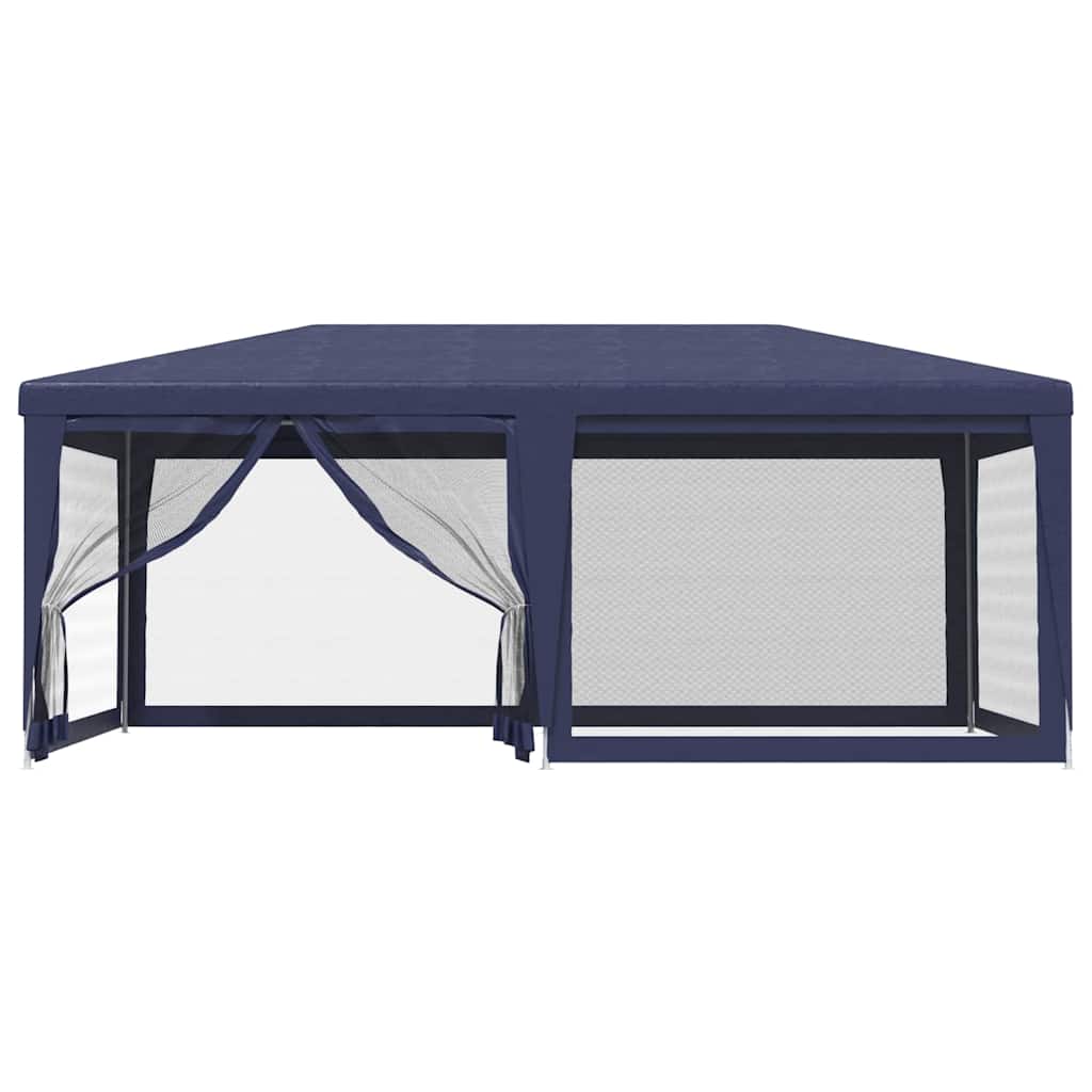 Proginė palapinė su 6 tinklinėmis sienomis, mėlyna, 6x4m, HDPE Proginė palapinė su 6 tinklinėmis sienomis, mėlyna, 6x4m, HDPE - Image 3