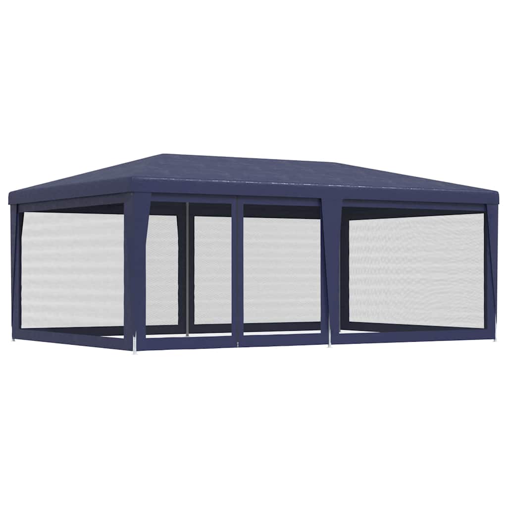 Proginė palapinė su 6 tinklinėmis sienomis, mėlyna, 6x4m, HDPE Proginė palapinė su 6 tinklinėmis sienomis, mėlyna, 6x4m, HDPE - Image 5