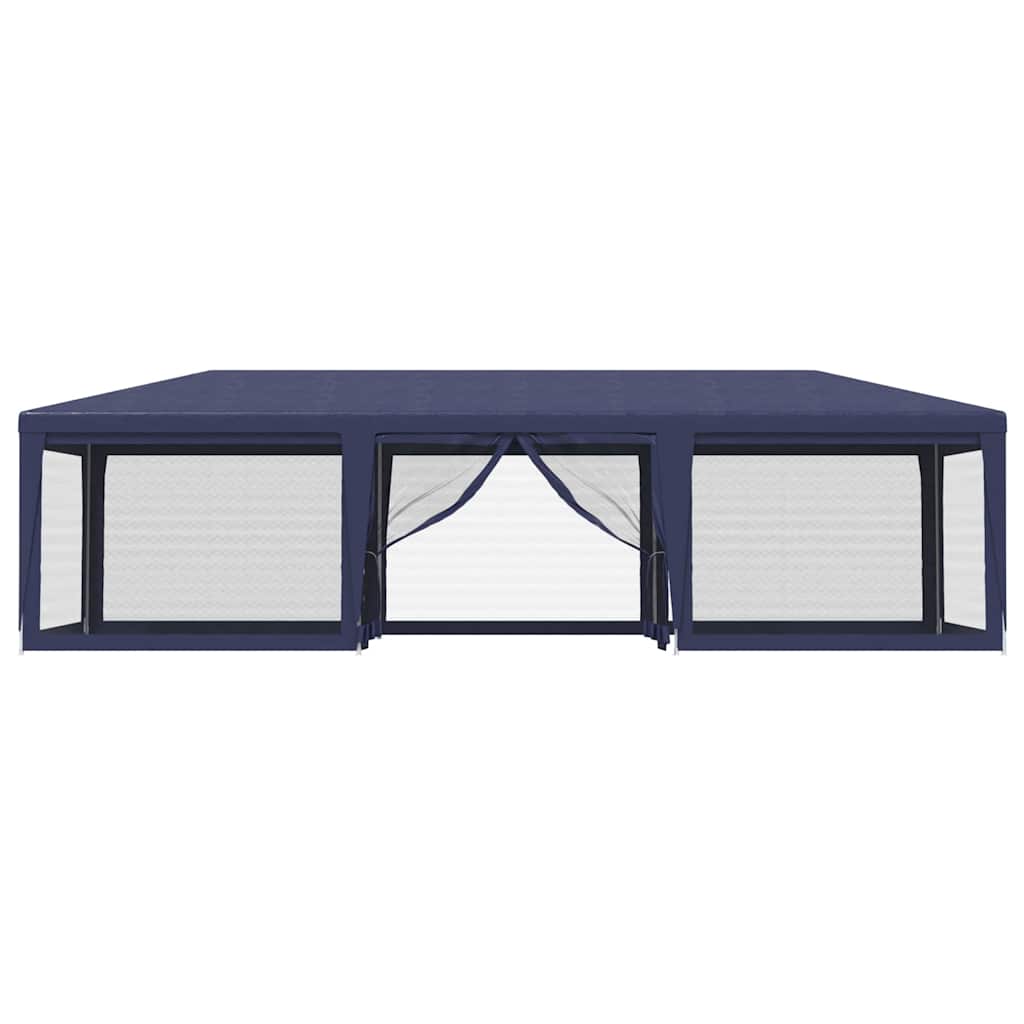 Proginė palapinė su 8 tinklinėmis sienomis, mėlyna, 9x4m, HDPE Proginė palapinė su 8 tinklinėmis sienomis, mėlyna, 9x4m, HDPE - Image 3