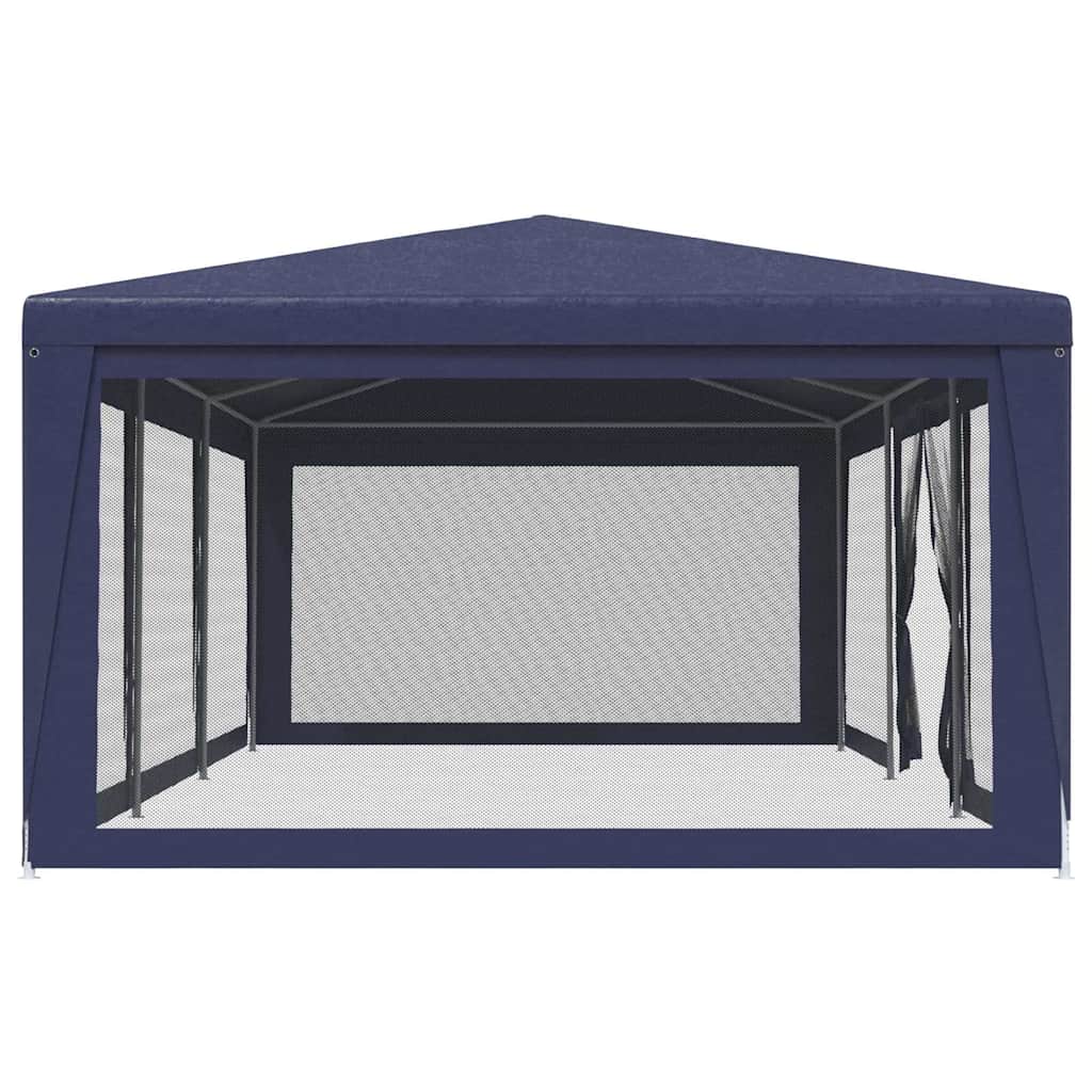 Proginė palapinė su 8 tinklinėmis sienomis, mėlyna, 9x4m, HDPE Proginė palapinė su 8 tinklinėmis sienomis, mėlyna, 9x4m, HDPE - Image 4