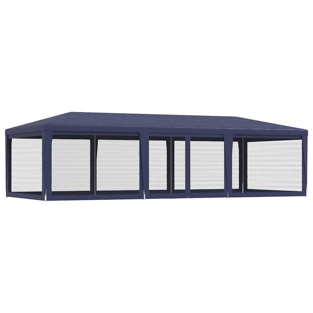 Proginė palapinė su 8 tinklinėmis sienomis, mėlyna, 9x4m, HDPE Proginė palapinė su 8 tinklinėmis sienomis, mėlyna, 9x4m, HDPE - Image 5