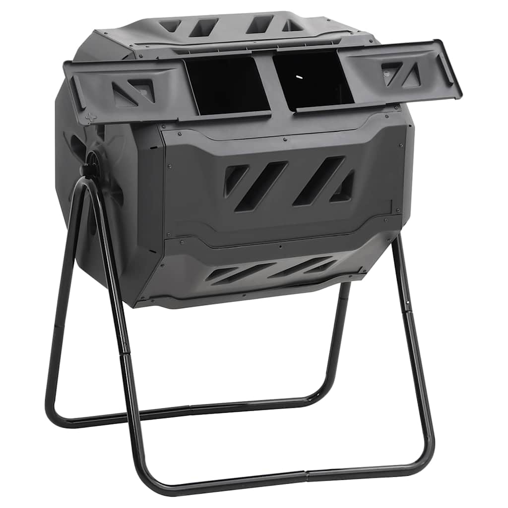 Sodo komposto dėžė, juodos spalvos, 73x64x95cm, 160l Sodo komposto dėžė, juodos spalvos, 73x64x95cm, 160l - Image 4