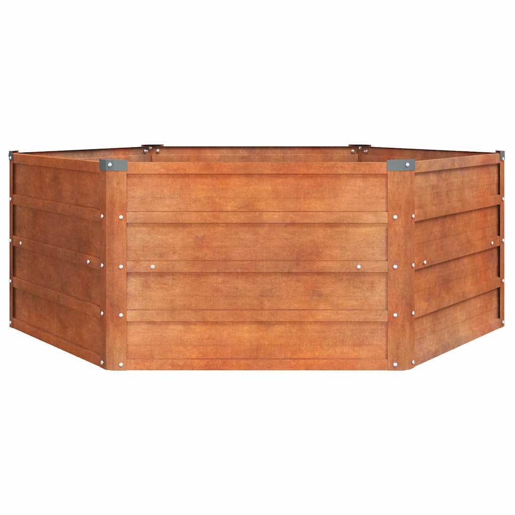Aukštas sodo lovelis, rūdžių, 129x129x45cm, Corten plienas Aukštas sodo lovelis, rūdžių, 129x129x45cm, Corten plienas - Image 4