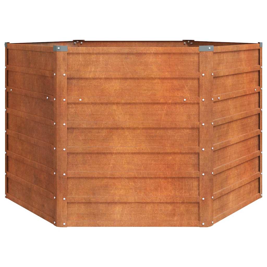 Aukštas sodo lovelis, rūdžių, 129x129x77cm, Corten plienas Aukštas sodo lovelis, rūdžių, 129x129x77cm, Corten plienas - Image 4