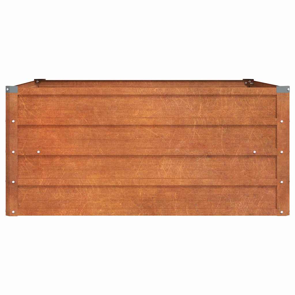 Aukštas sodo lovelis, rūdžių, 100x100x45cm, Corten plienas Aukštas sodo lovelis, rūdžių, 100x100x45cm, Corten plienas - Image 4