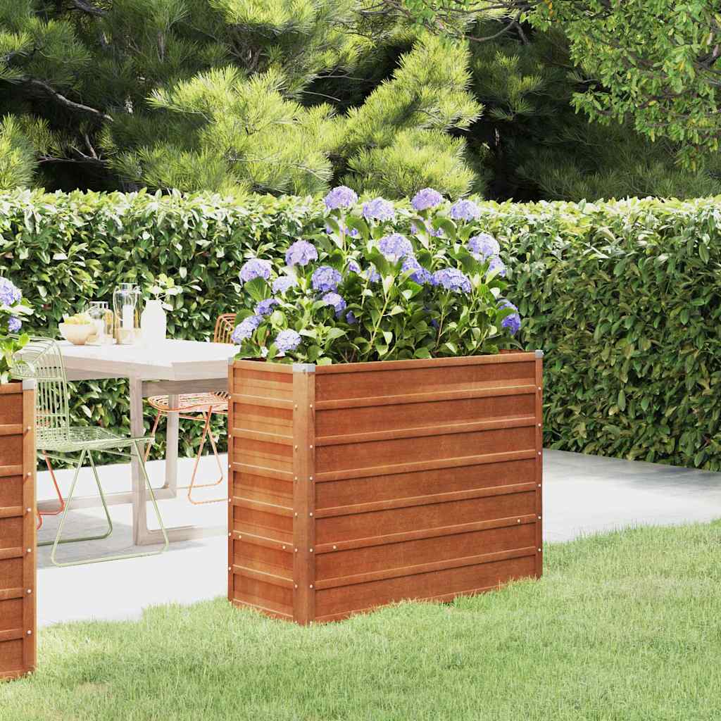 Aukštas sodo lovelis, rūdžių, 100x40x77cm, Corten plienas Aukštas sodo lovelis, rūdžių, 100x40x77cm, Corten plienas - Image 2