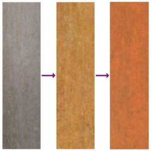 Aukštas sodo lovelis, rūdžių, 160x80x45cm, Corten plienas