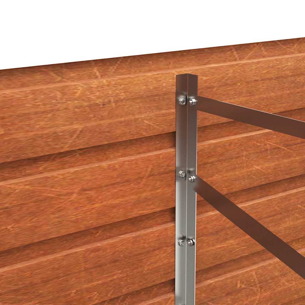 Aukštas sodo lovelis, rūdžių, 240x80x45cm, Corten plienas Aukštas sodo lovelis, rūdžių, 240x80x45cm, Corten plienas - Image 7