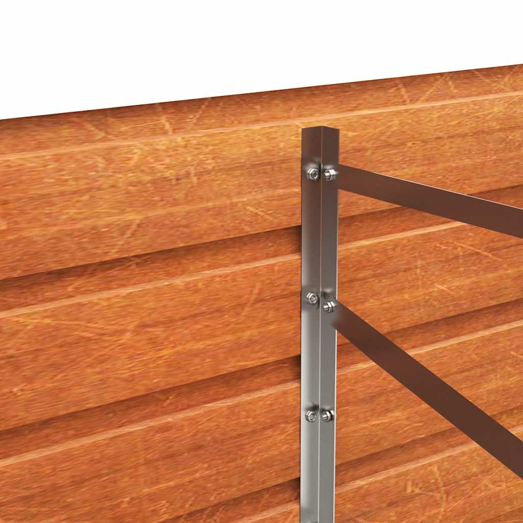 Aukštas sodo lovelis, rūdžių, 400x80x45cm, Corten plienas Aukštas sodo lovelis, rūdžių, 400x80x45cm, Corten plienas - Image 7