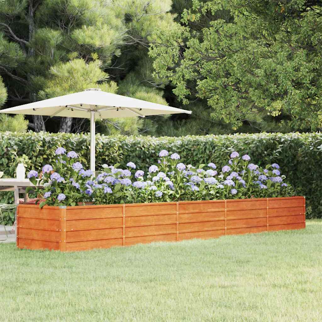Aukštas sodo lovelis, rūdžių, 400x80x45cm, Corten plienas Aukštas sodo lovelis, rūdžių, 400x80x45cm, Corten plienas - Image 2