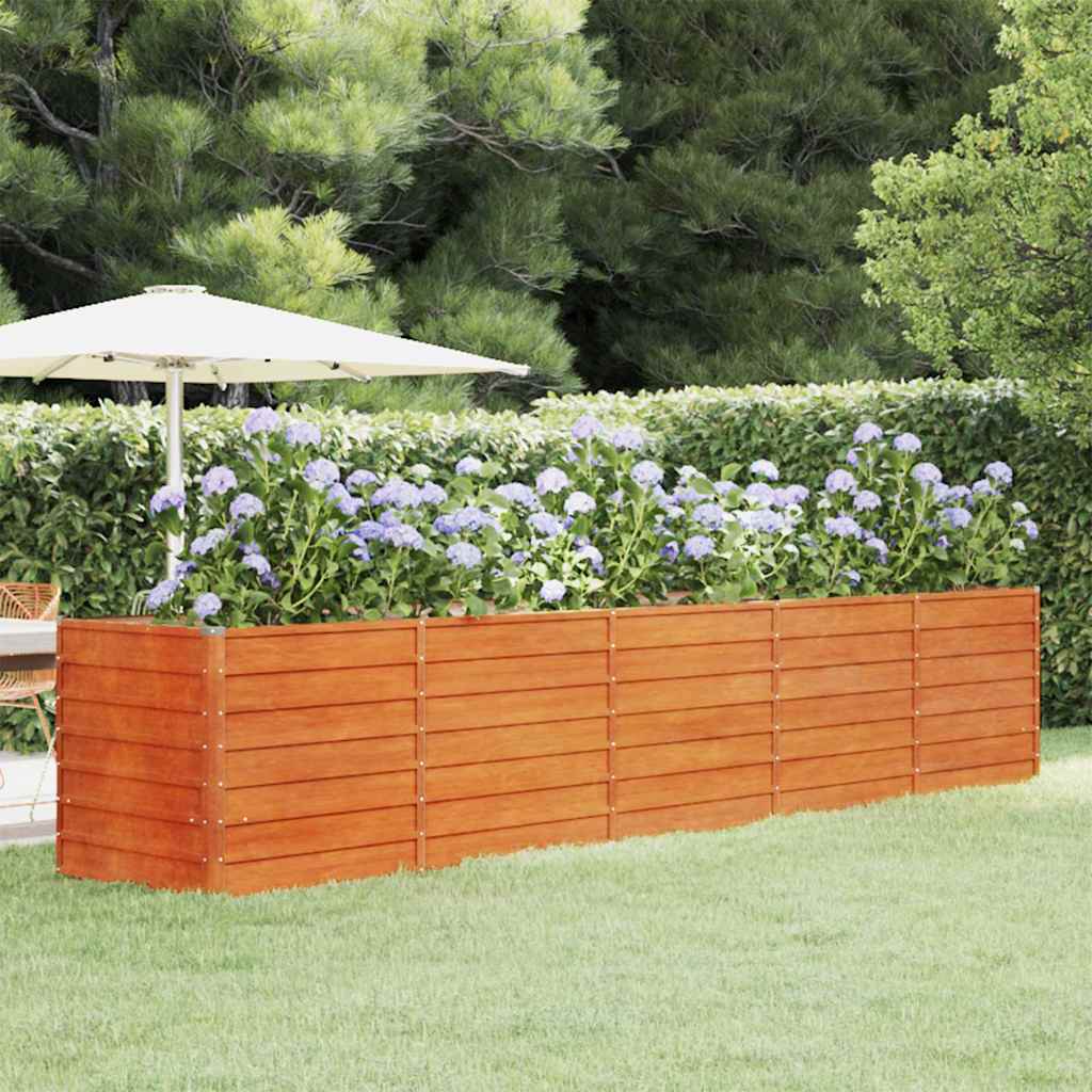 Aukštas sodo lovelis, rūdžių, 400x80x77cm, Corten plienas Aukštas sodo lovelis, rūdžių, 400x80x77cm, Corten plienas - Image 2