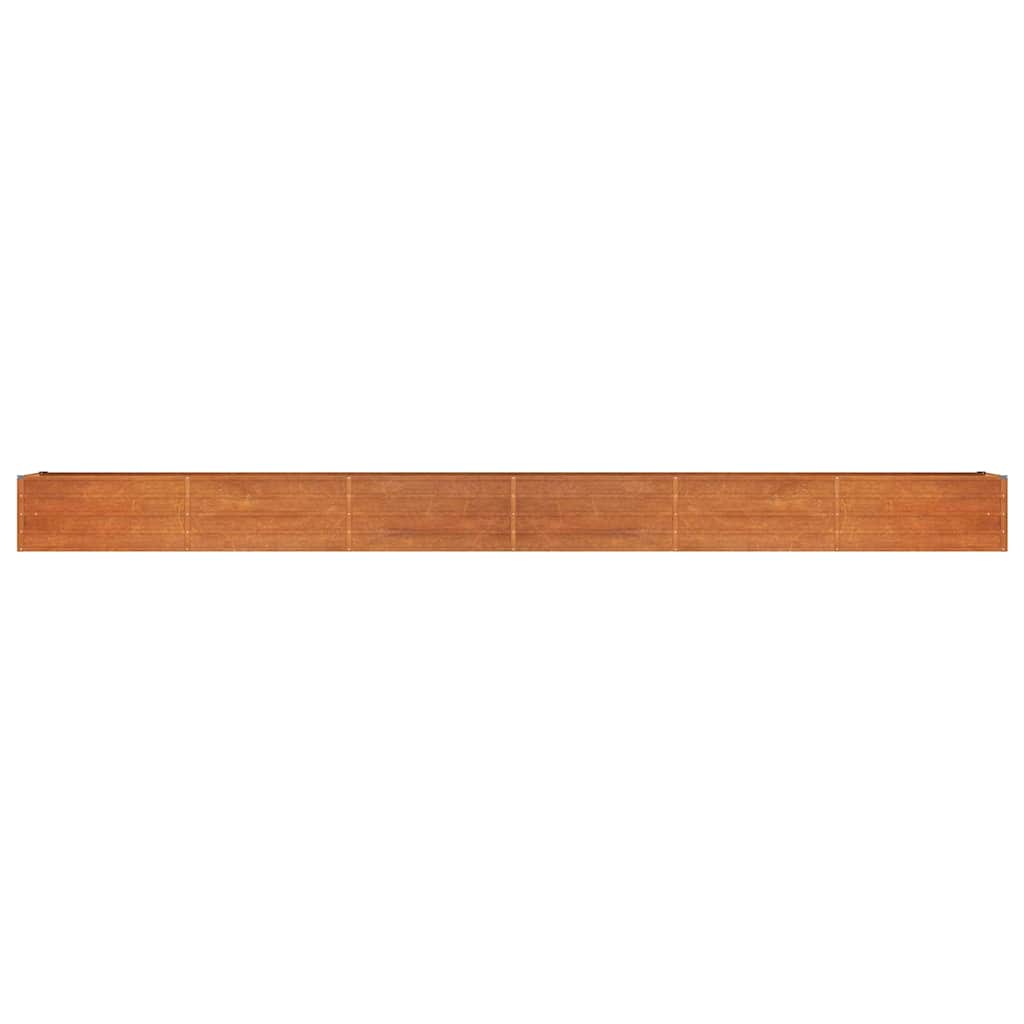 Aukštas sodo lovelis, rūdžių, 600x80x45cm, Corten plienas Aukštas sodo lovelis, rūdžių, 600x80x45cm, Corten plienas - Image 4