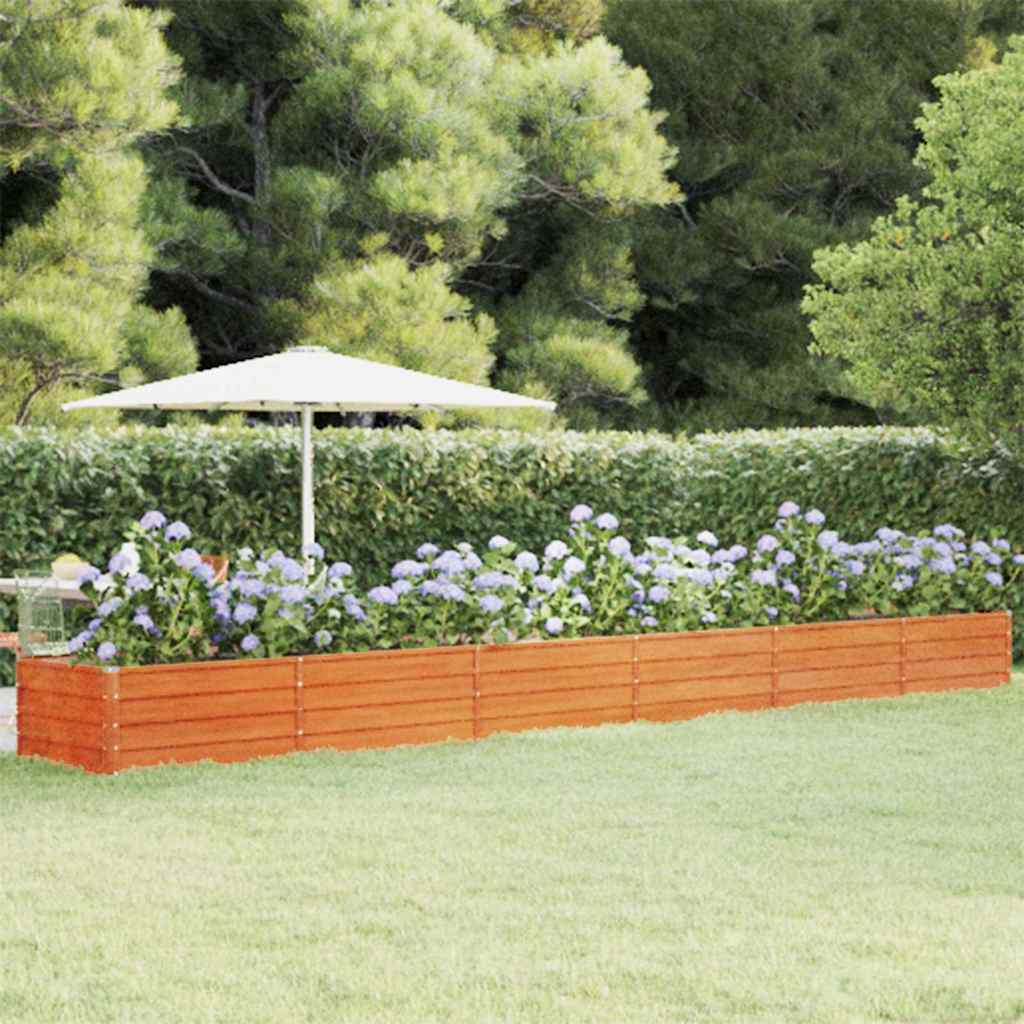Aukštas sodo lovelis, rūdžių, 600x80x45cm, Corten plienas Aukštas sodo lovelis, rūdžių, 600x80x45cm, Corten plienas - Image 2