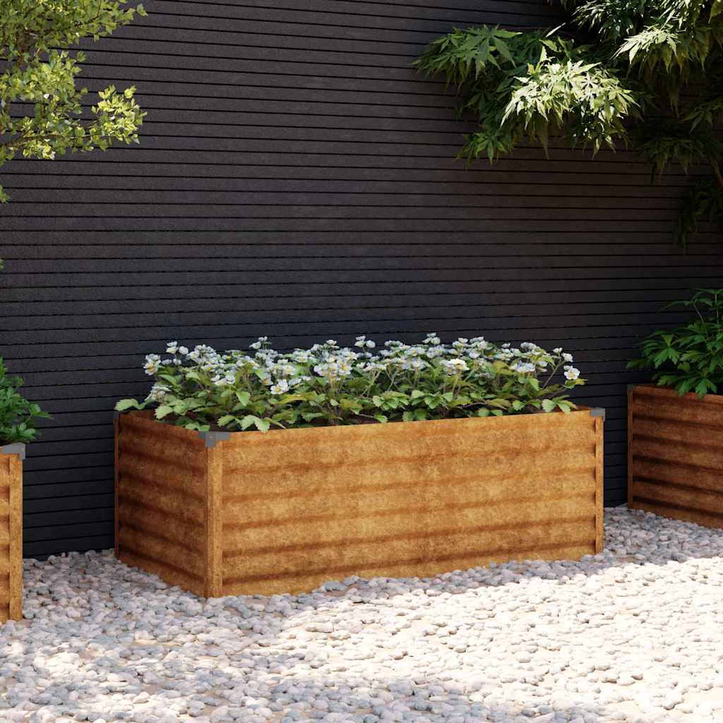Pakelta sodo lysvė, 100x50x36 cm, Corten plienas Pakelta sodo lysvė, 100x50x36 cm, Corten plienas - Image 2
