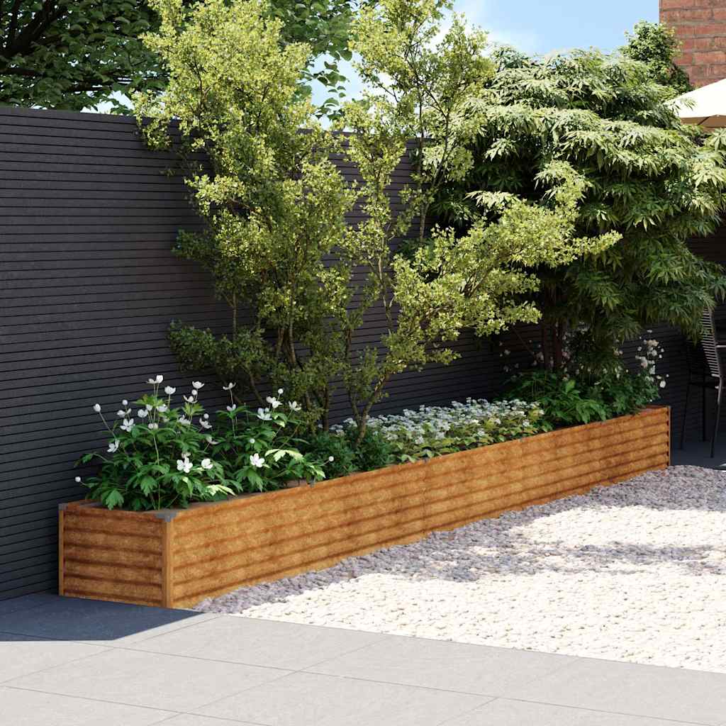 Pakeltas sodo lysvė, 482x50x36cm, Corten plienas Pakeltas sodo lysvė, 482x50x36cm, Corten plienas - Image 2
