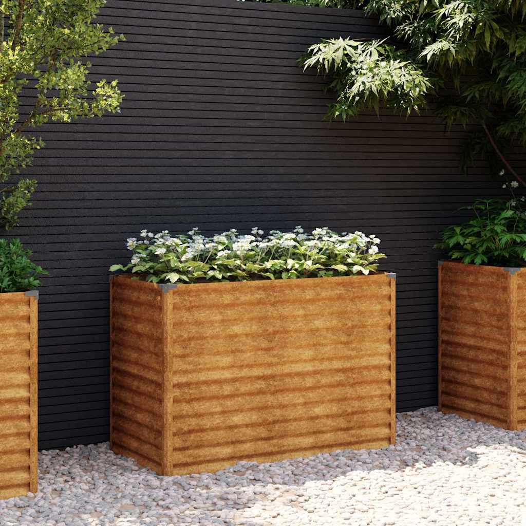 Pakelta sodo lysvė, 100x50x69 cm, Corten plienas Pakelta sodo lysvė, 100x50x69 cm, Corten plienas - Image 2