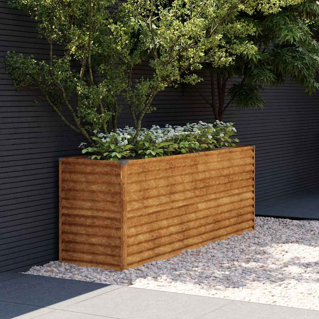 Pakelta sodo lysvė, 196x50x69cm, Corten plienas Pakelta sodo lysvė, 196x50x69cm, Corten plienas - Image 2