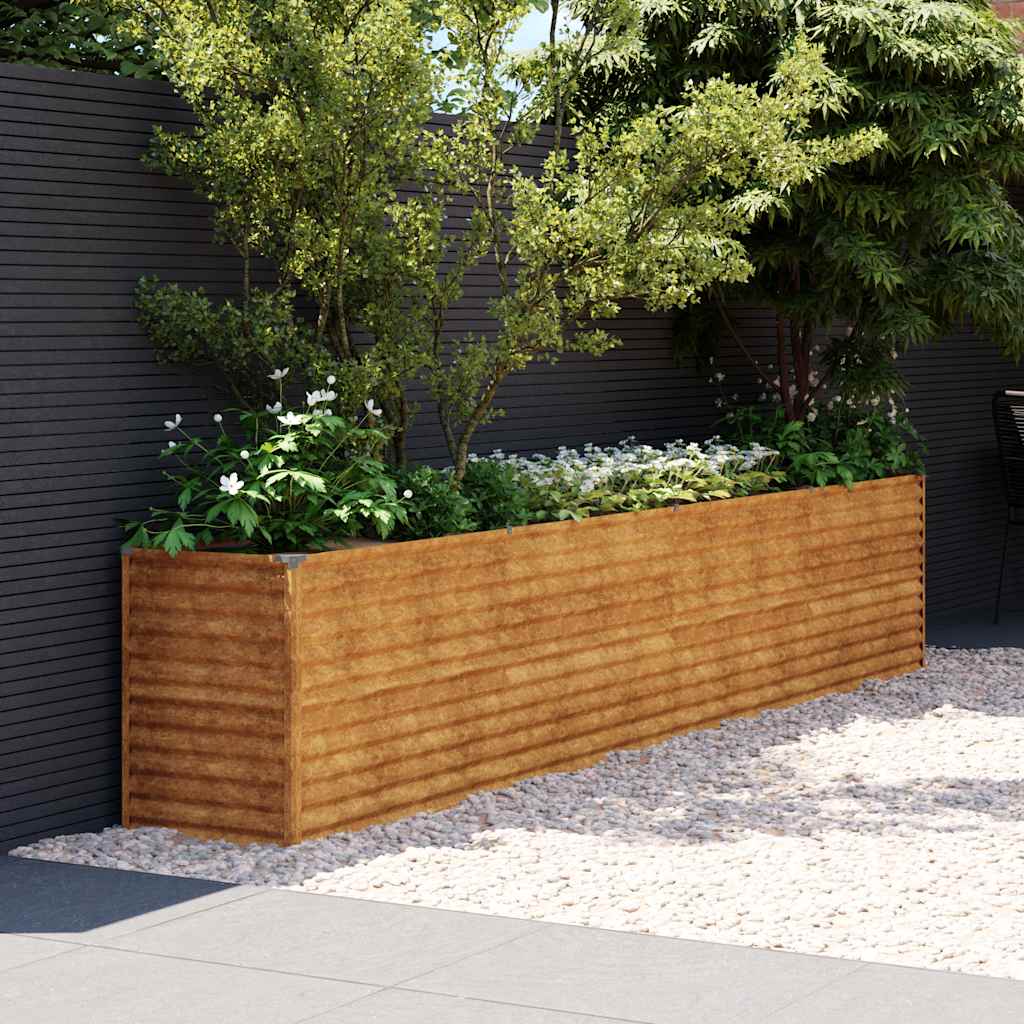 Pakelta sodo lysvė, 385x50x69cm, Corten plienas Pakelta sodo lysvė, 385x50x69cm, Corten plienas - Image 2