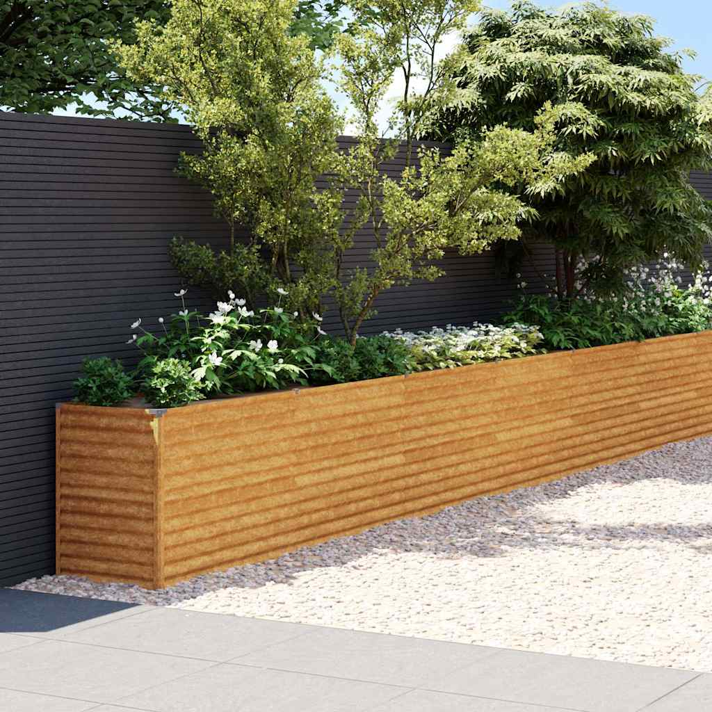 Aukštas sodo lovelis, 770x50x69cm, Corten plienas Aukštas sodo lovelis, 770x50x69cm, Corten plienas - Image 2