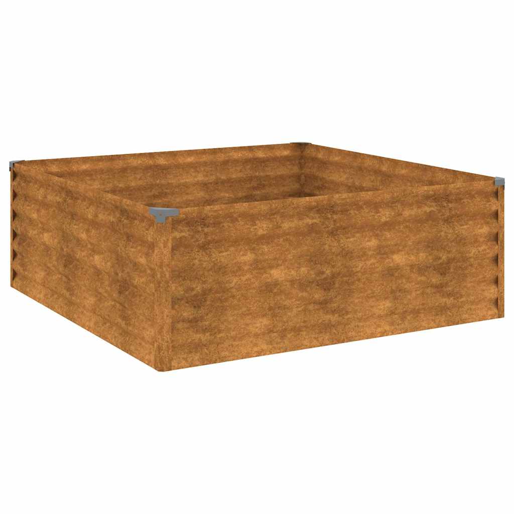 Aukštas sodo lovelis, 100x100x36cm, Corten plienas Aukštas sodo lovelis, 100x100x36cm, Corten plienas - Image 3