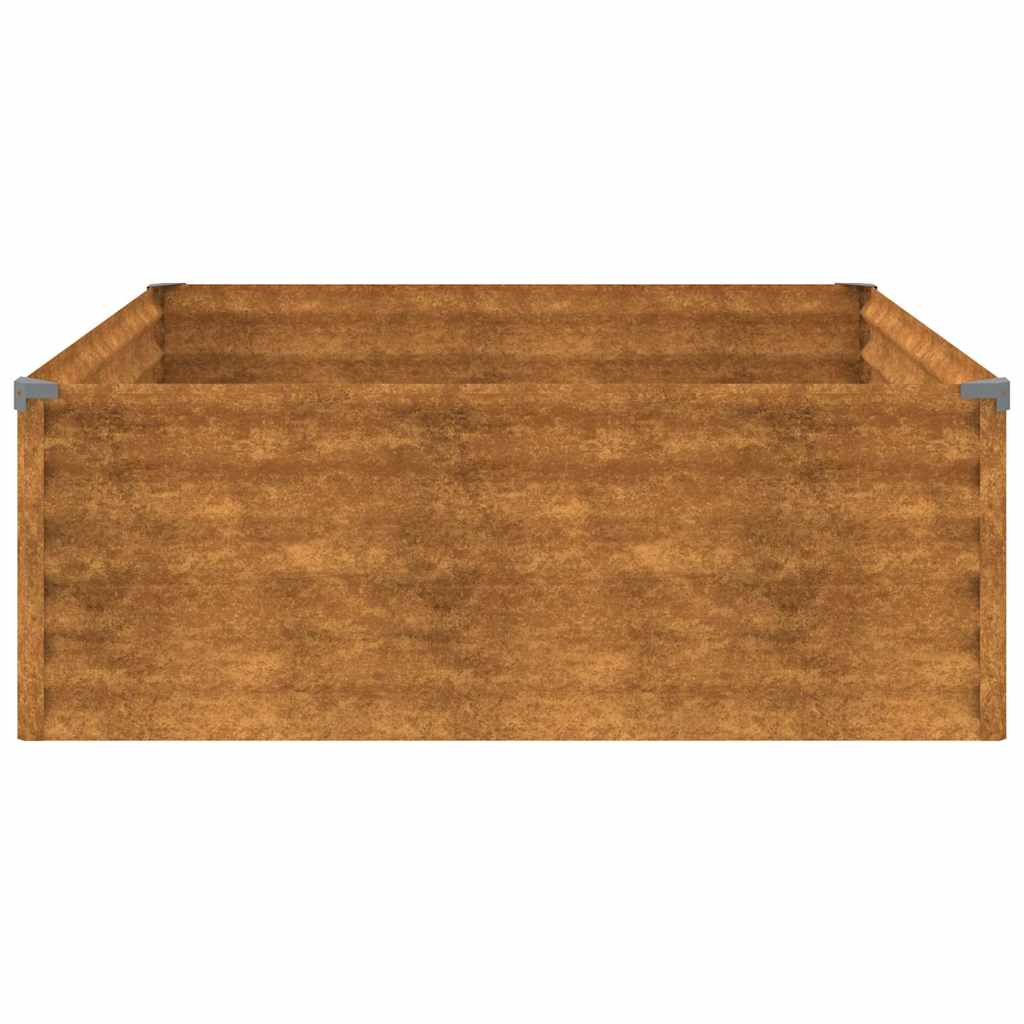 Aukštas sodo lovelis, 100x100x36cm, Corten plienas Aukštas sodo lovelis, 100x100x36cm, Corten plienas - Image 6