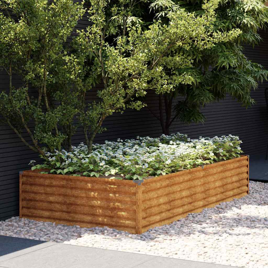 Aukštas sodo lovelis, 195x100x36cm, Corten plienas Aukštas sodo lovelis, 195x100x36cm, Corten plienas - Image 2
