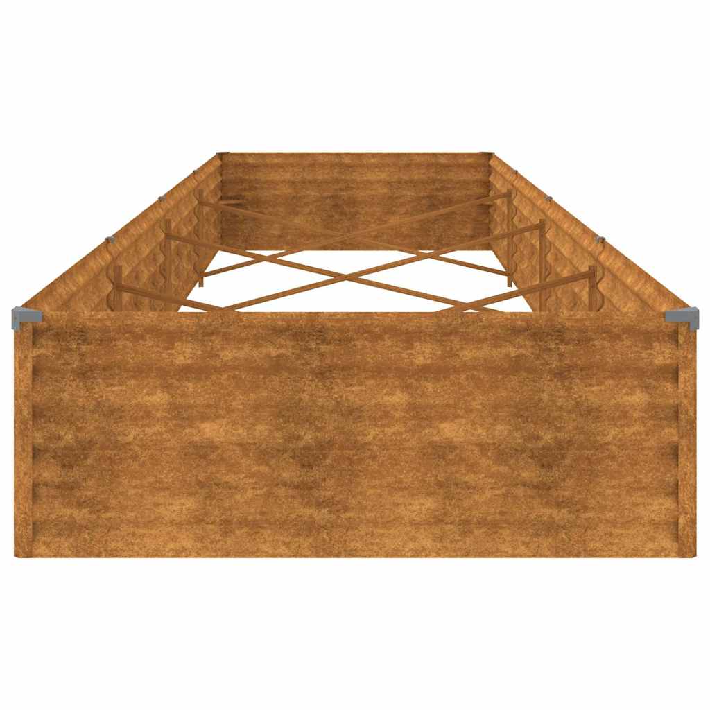 Aukštas sodo lovelis, 387x100x36cm, Corten plienas Aukštas sodo lovelis, 387x100x36cm, Corten plienas - Image 6