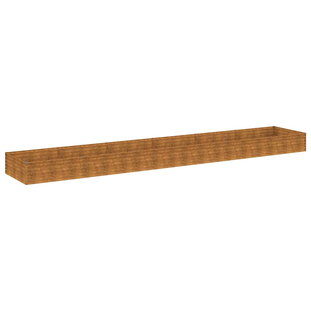Aukštas sodo lovelis, 579x100x36cm, Corten plienas Aukštas sodo lovelis, 579x100x36cm, Corten plienas - Image 3