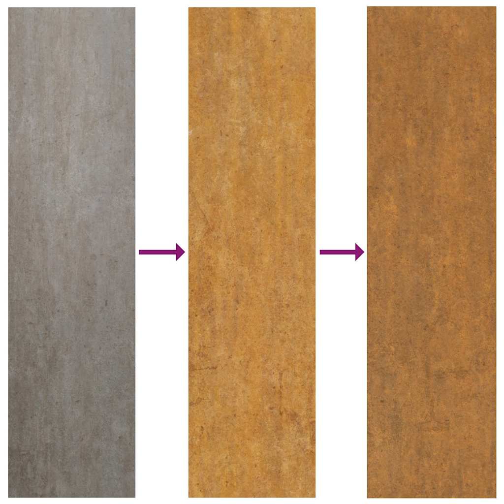Aukštas sodo lovelis, 579x100x36cm, Corten plienas Aukštas sodo lovelis, 579x100x36cm, Corten plienas - Image 7