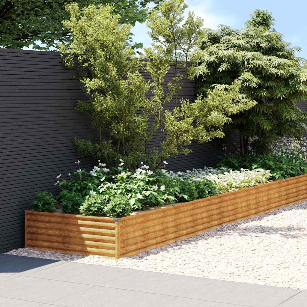 Aukštas sodo lovelis, 579x100x36cm, Corten plienas Aukštas sodo lovelis, 579x100x36cm, Corten plienas - Image 2