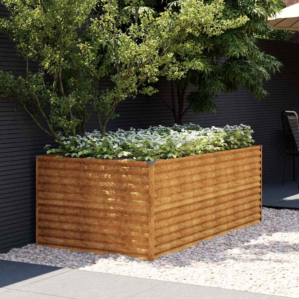 Aukštas sodo lovelis, 196x100x69cm, Corten plienas Aukštas sodo lovelis, 196x100x69cm, Corten plienas - Image 2