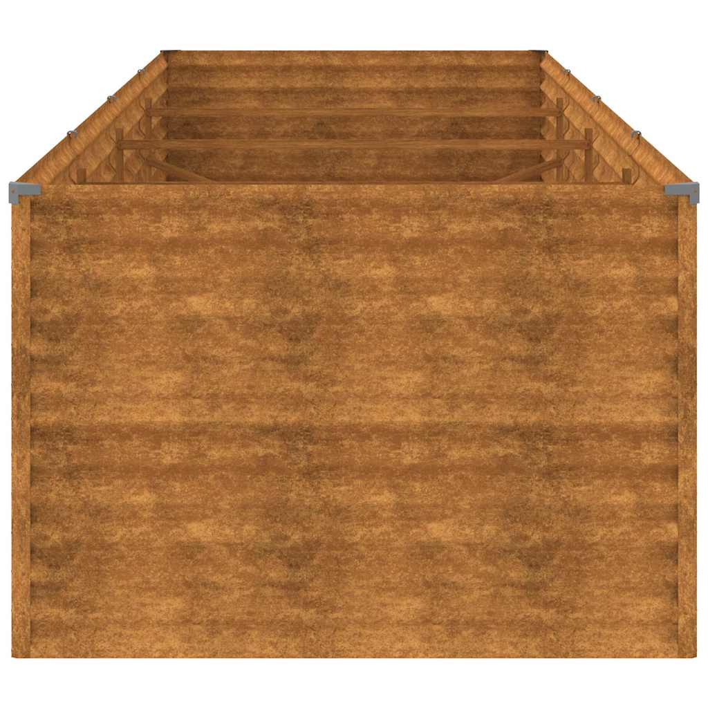 Aukštas sodo lovelis, 386x100x69cm, Corten plienas Aukštas sodo lovelis, 386x100x69cm, Corten plienas - Image 6