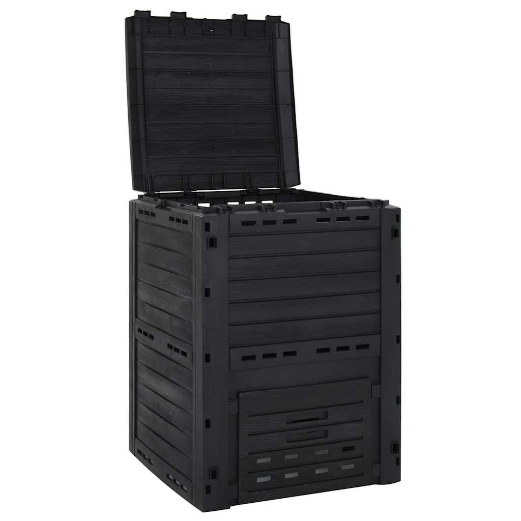 Sodo komposto dėžė, juodos spalvos, 280l, polipropilenas Sodo komposto dėžė, juodos spalvos, 280l, polipropilenas - Image 4