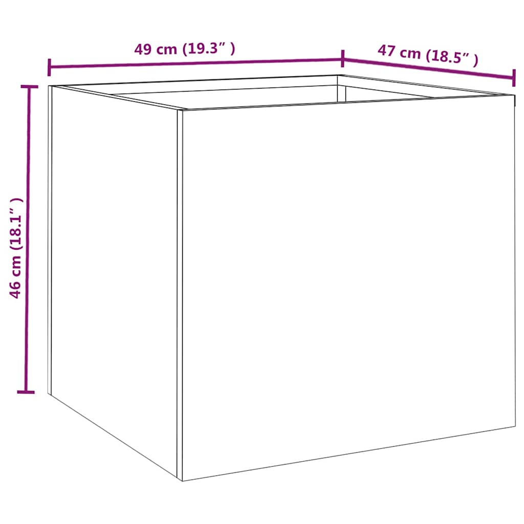 Lovelis, 49x47x46cm, Corten plienas Lovelis, 49x47x46cm, Corten plienas