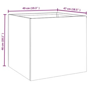 Loveliai, 2vnt., 49x47x46cm, Corten plienas