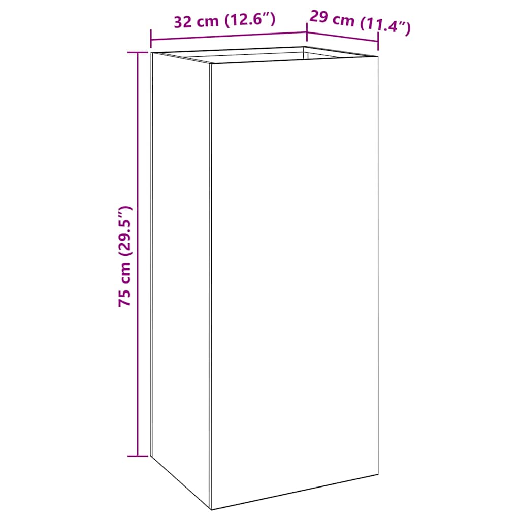 Lovelis, 32x29x75cm, Corten plienas Lovelis, 32x29x75cm, Corten plienas
