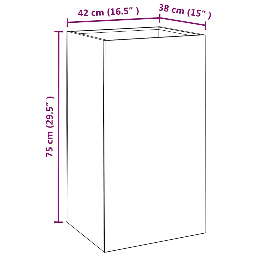 Lovelis, 42x38x75cm, Corten plienas Lovelis, 42x38x75cm, Corten plienas