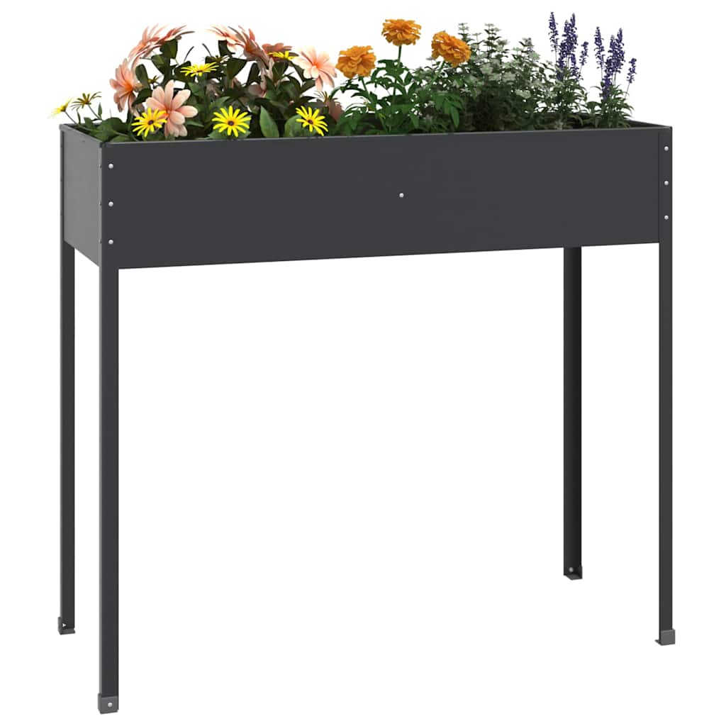 Sodo lovelis, antracito, 100,5×40,5x90cm, galvanizuotas plienas Sodo lovelis, antracito, 100,5x40,5x90cm, galvanizuotas plienas - Image 3
