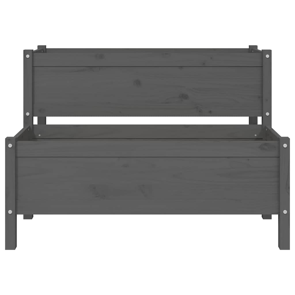 Lovelis, pilkos spalvos, 110x84x75cm, pušies medienos masyvas Lovelis, pilkos spalvos, 110x84x75cm, pušies medienos masyvas - Image 5