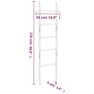 Kopėčios rankšluosčiams, 170cm, riešutmedžio medienos masyvas