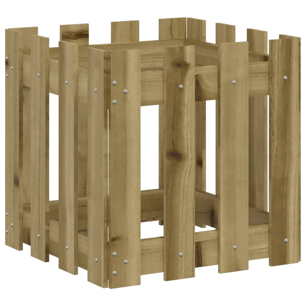 Sodo lovelis, 40x40x40cm, impregnuota pušis, tvorelės dizaino Sodo lovelis, 40x40x40cm, impregnuota pušis, tvorelės dizaino - Image 4