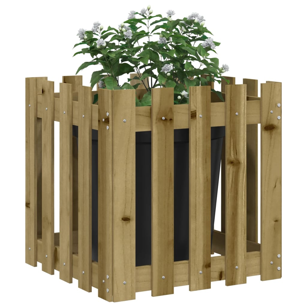 Sodo lovelis, 50x50x50cm, impregnuota pušis, tvorelės dizaino Sodo lovelis, 50x50x50cm, impregnuota pušis, tvorelės dizaino - Image 3